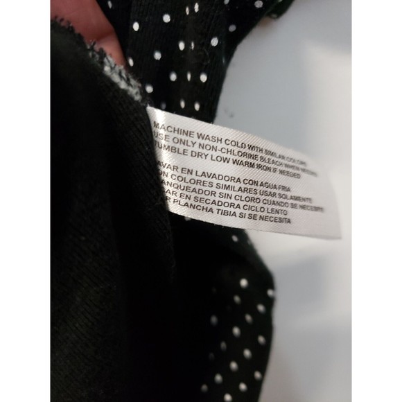 Carolyn Taylor Womens Size M Polka Dot Black and White Short Sleeve Cotton - Picture 6 of 7